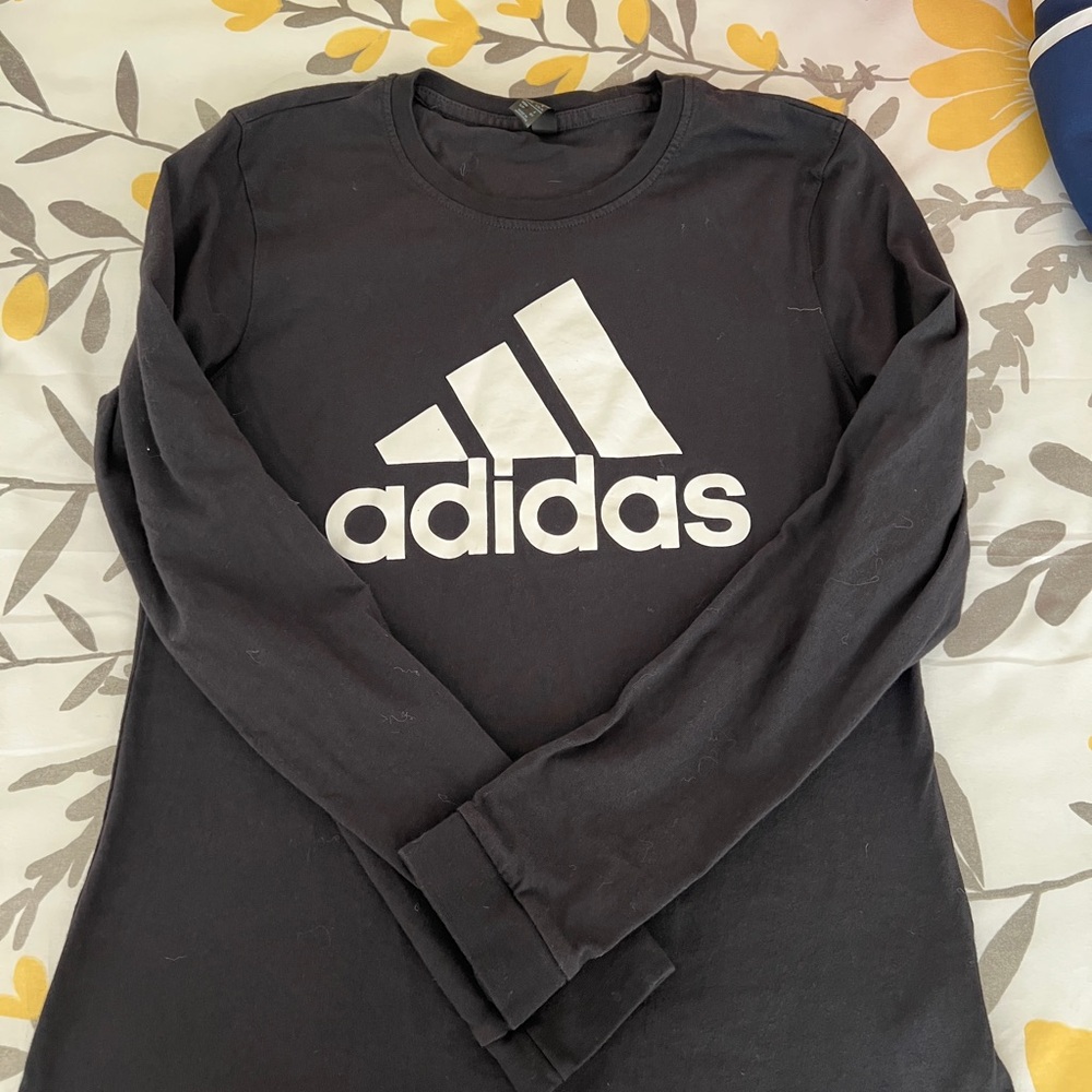 Adidas Black Shirt with White Logo